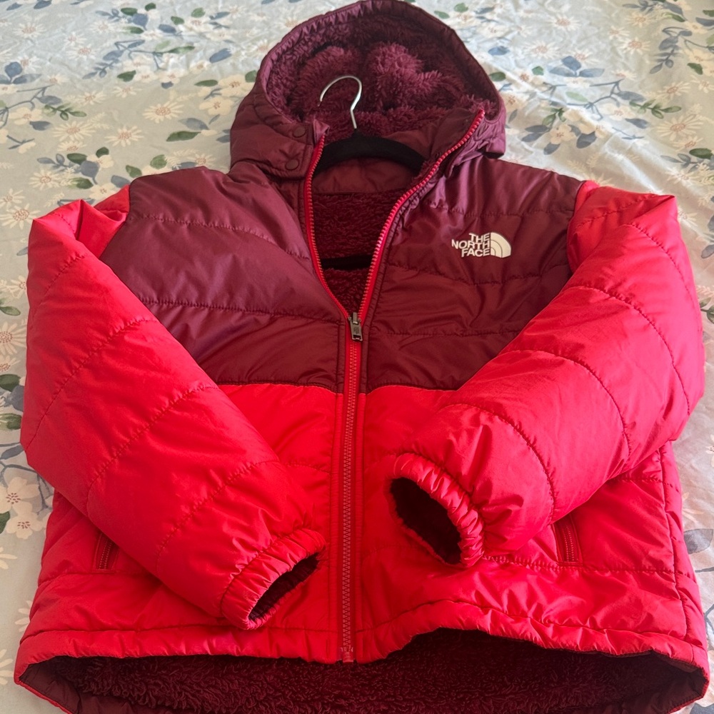 The North Face Kids Two-Tone Red Puffer Jacket